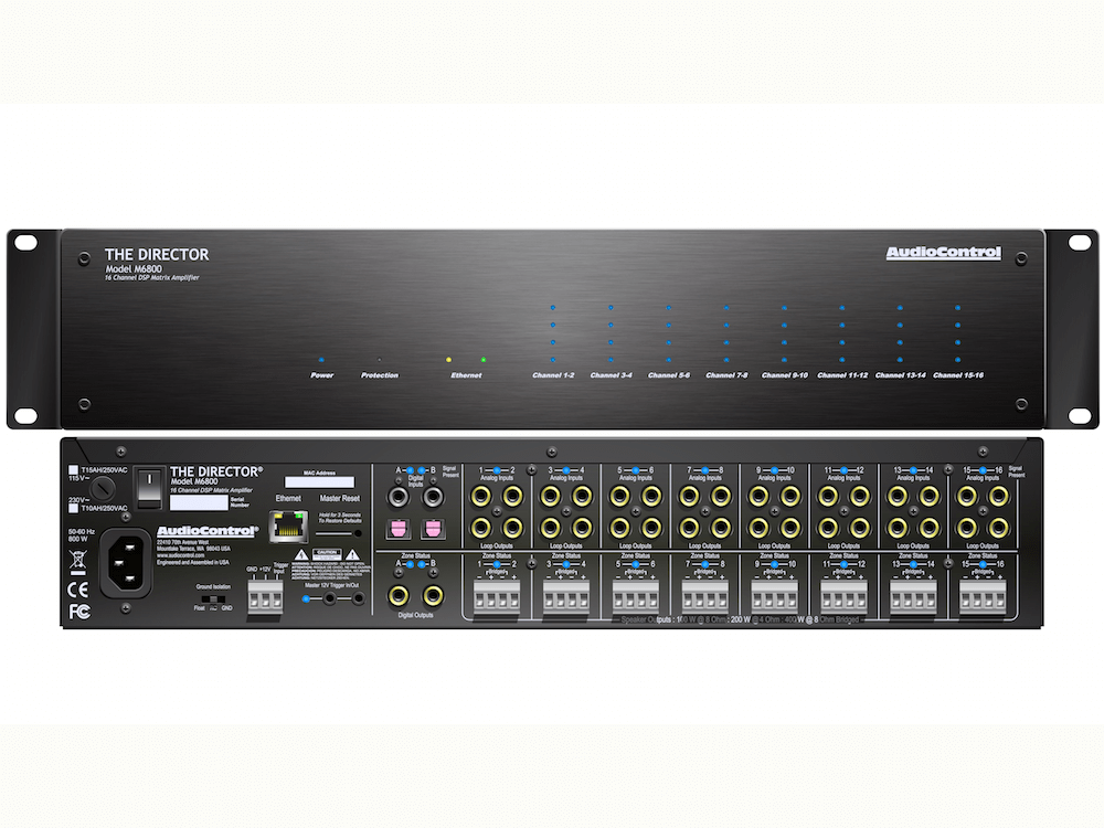 AudioControl Now Shipping ‘The Director’ Model M6800 16Channel High