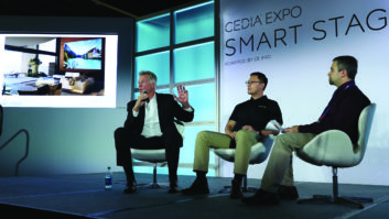 Samsung executives discuss the company’s latest innovations like The Wall Luxury and Q900 QLED Smart 8K TVs on the CEDIA Expo 2019 Smart Stage.