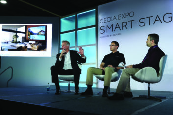 Samsung executives discuss the company’s latest innovations like The Wall Luxury and Q900 QLED Smart 8K TVs on the CEDIA Expo 2019 Smart Stage.