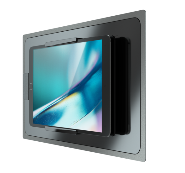 Iroom Io Unveils Touchdock Motorized In Wall Ipad Docking Station Residential Systems - Ipad Mini Wall Mount Docking Station