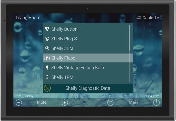 URC Touchscreen with Shelly Integration