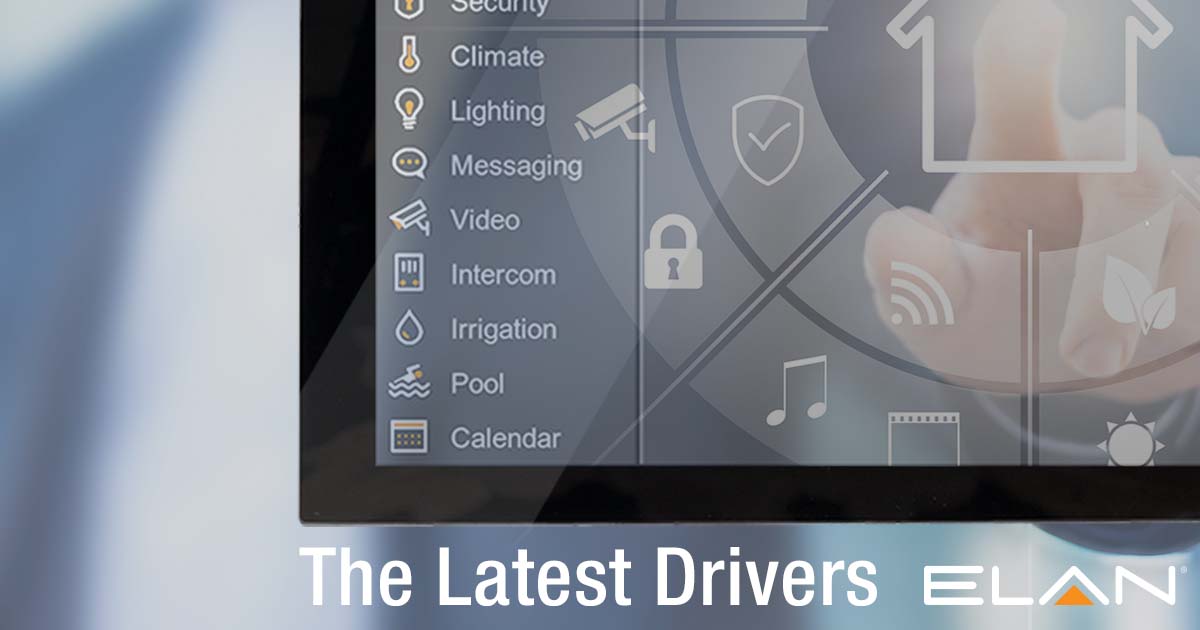 ELAN Releases 27 New Drivers to Integrate with Lutron, Kaleidescape, CasaTunes, and Others