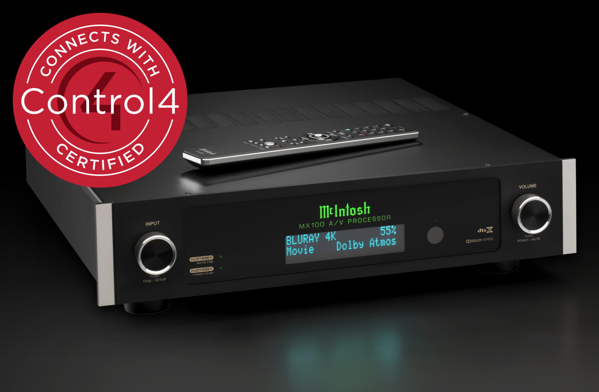 McIntosh MX100 AV Processor Receives Connects with Control4 Certification