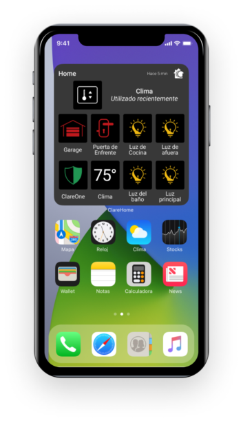 ClareHome App Widgets - iOS