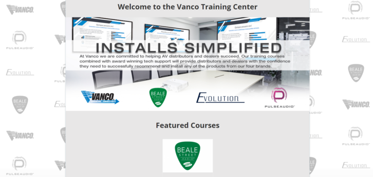 Vanco HDMI Training - Website