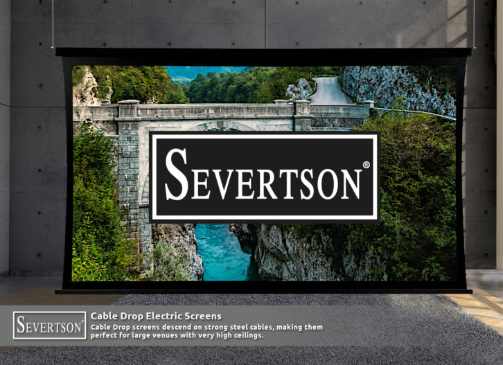 Severtson Cable Drop Series CDT projection screen