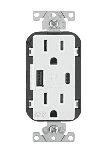 Leviton Type A/C USB Weather-Resistant Charger/Receptacle