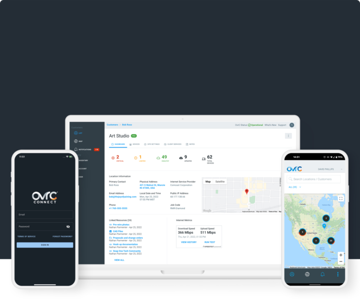 Snap One OvrC Connect Dashboard