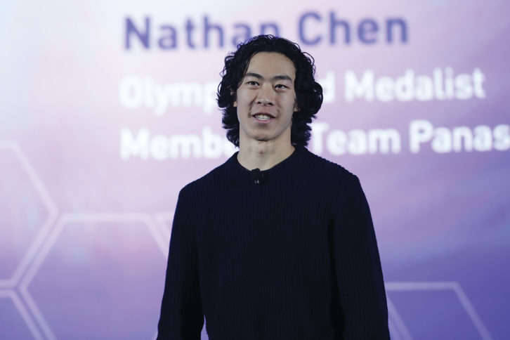 U.S. Olympic ice-skating Gold Medalist Nathan Chen at Panasonic CES 2023 Press Conference