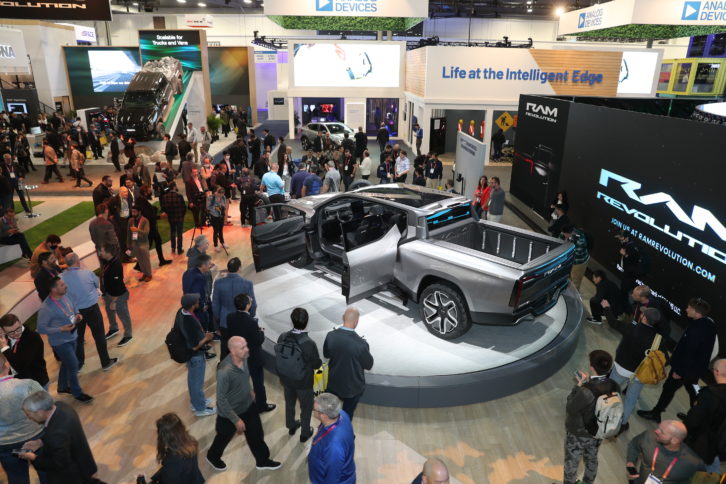 An electric truck at CES 2023