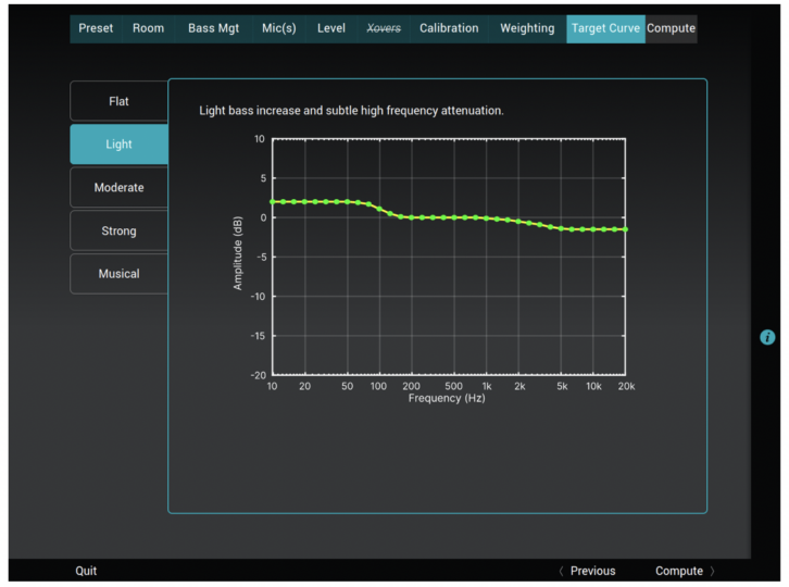 Trinnov Predefined Target Curve