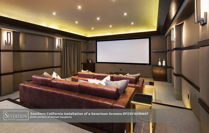 A Severtson Screens home theater installation.