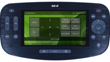URC TDC-5100 Showing StormAudio GUI