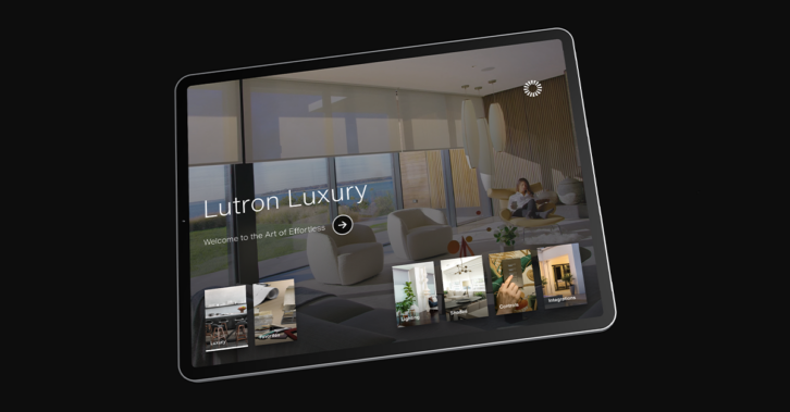 Lutron Luxury Experience App - Home Screen