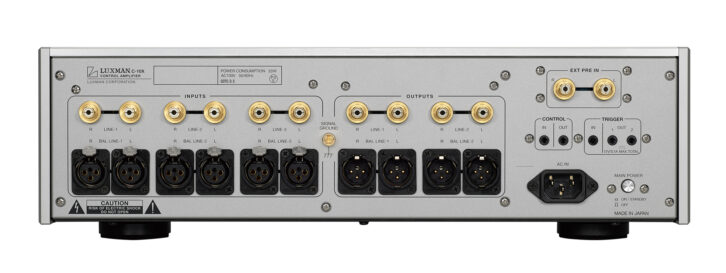 Luxman C-10X control amplifier - rear