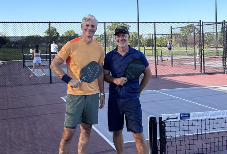 John and Jeremy on the Pickleball Court