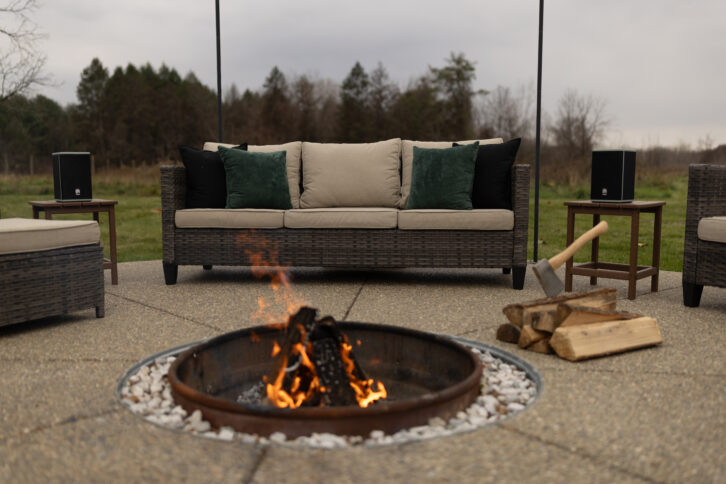 Lodge Sound Solar Outdoor Speaker - Firepit