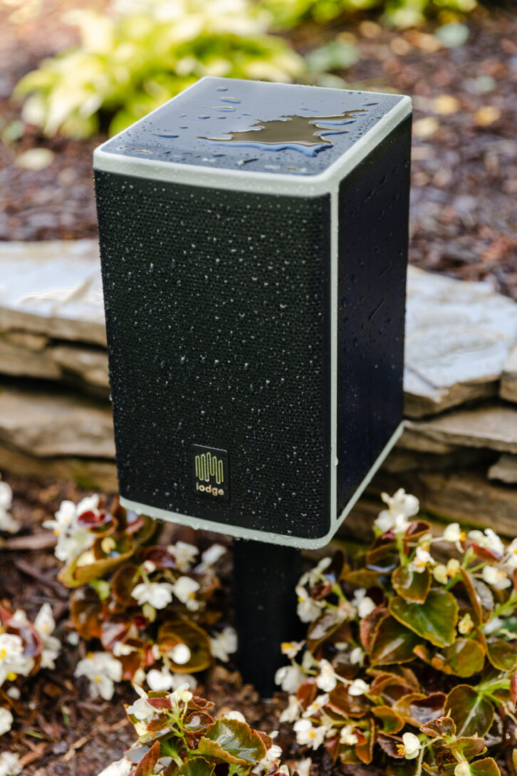 Lodge Sound Solar Outdoor Speaker - Closeup