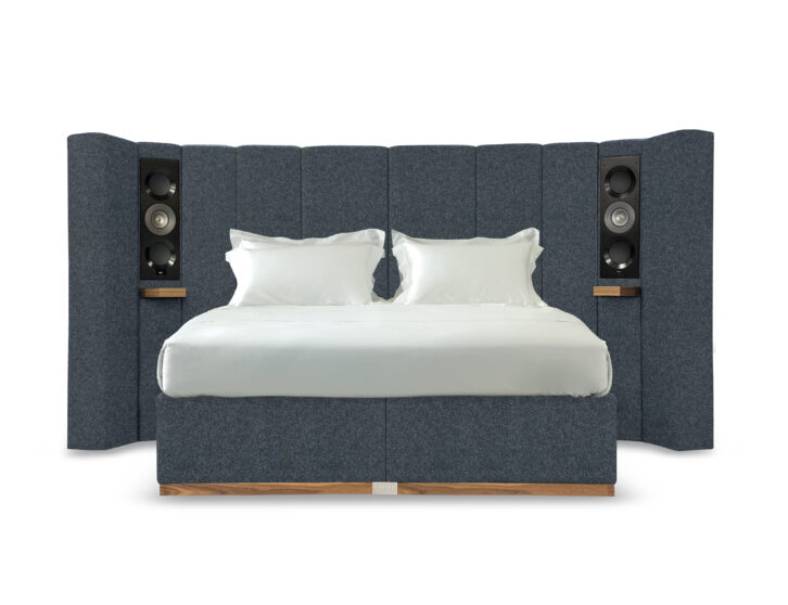 Savoir Sevenrty-Five bed with built-in KEF speakers