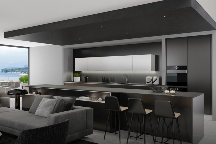 AiSPiRE Astro Micro Dim-to-Warm lighting in a kitchen