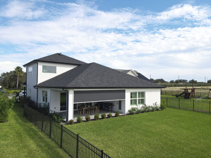 Shades Week Case study - Draper Outdoor Shades - half risen