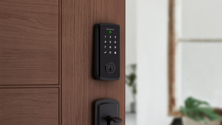 Kwikset Halo Select mounted on a door