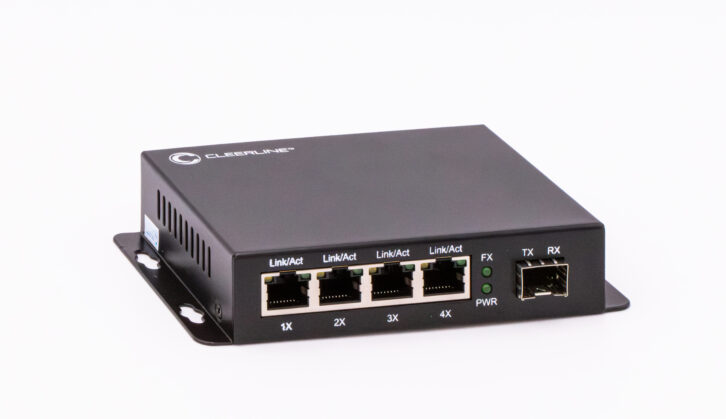 Cleerline Fiber-to-PoE+ Ethernet switch