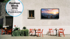 Furrion outdoor Full Sun television with Outdoor Week logo