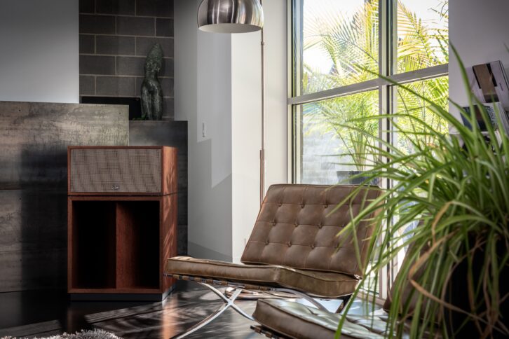 Klipsch LaScala speaker in a living room