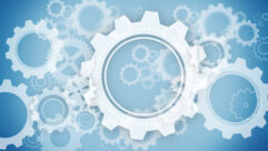 Gears illustrating how pivoting to services can keep a company going