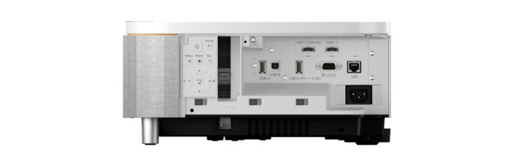 Epson QS100 projector in white - back