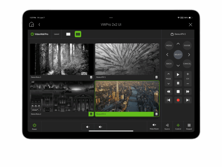 Blackwire Designs VideoWall Pro App for Control4