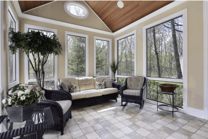 ADI | Snap One Episode Outdoor Architectural Speakers in a Sunroom