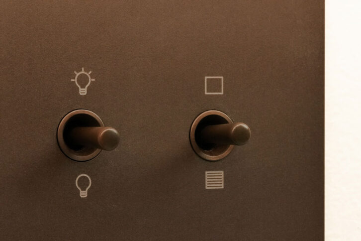 Lutron Electronics Aviena Toggle Keypad - Closeup