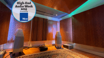 REDIAcoustics Gastaldo listening room with High-End Audio Week Bug