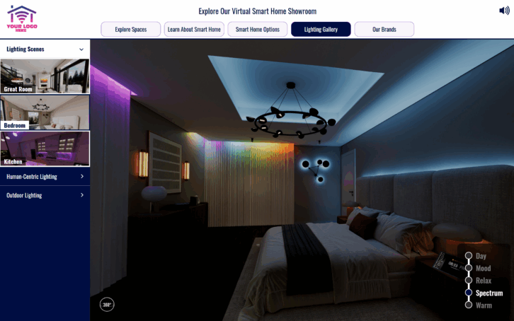 Cogent360 SmartShowroom360 virtual showroom - bedroom