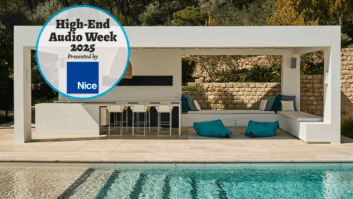 L-Acoustic High-End Audio Outdoor Installation - Ibiza - Kitchen - with High-End Audio Week Logo