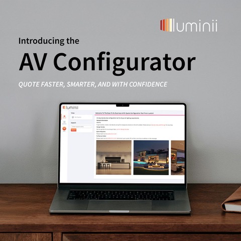 Luminii AV Lighting Configurator & Quoting Tool