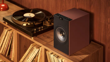 KEF Coda W Speaker with a turntable