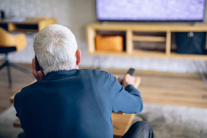 Man with failing tech