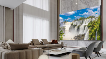 LG MAGNIT “Active Micro LED” display in a living room