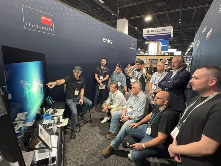 A glimpse of the buzz around the madVR deep-dive demo station at CEDIA Expo 2025.