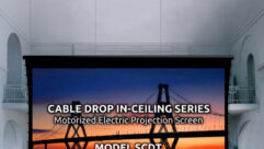 Severtson Screens has launched its new In-Ceiling Cable Drop Series of electric motorized projection screens (model SCDT).