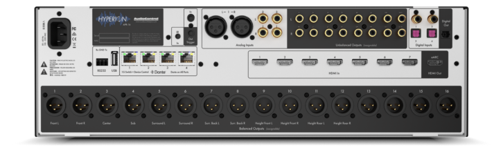 Hyperion APR-16 is a 16-channel surround processor - Back