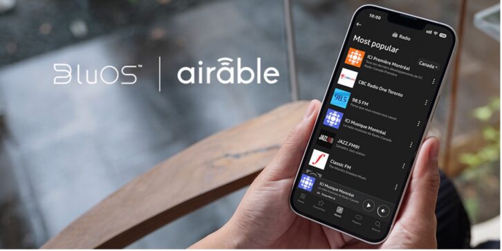BluOS has announced a new partnership with airable.