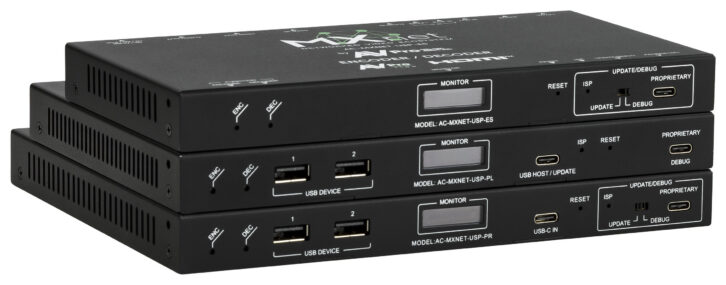 AVPro Edge has introduced the MXnet USP Series AVoIP transceivers