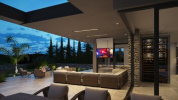 Nexus 21 CL-65e Flip-Down + Extend TV Lift - Lifestyle