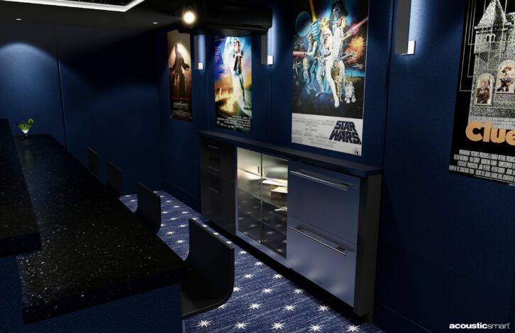 Home Theater of Long Island Home Theater Case Study - Fridge and Concession Stand