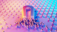 Magnet attracting metal globes