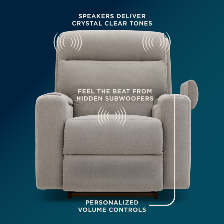 AudioLuxe by La-Z-Boy, a new product line featuring integrated Klipsch sound systems
